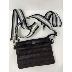 Think Royln Crossbody/Shoulder Bag Black Camo Puffer 2 Tricolor Straps Hobo